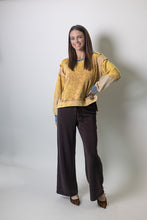 Load image into Gallery viewer, Mystree Mixed Media Washed Sweatshirt in Washed Latte
