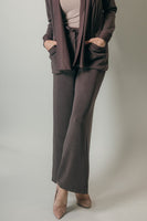 Skies are Blue Brushed Modal Elastic Waist Pants in Espresso