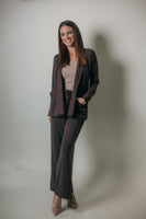 Skies are Blue Brushed Modal Elastic Waist Pants in Espresso