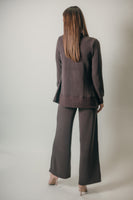 Skies are Blue Brushed Modal Open Cardigan in Espresso