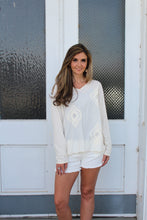 Load image into Gallery viewer, Marisima Solid Color Embroidery Lace Top in Ivory
