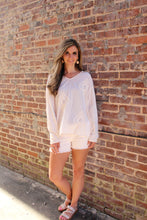 Load image into Gallery viewer, Marisima Solid Color Embroidery Lace Top in Ivory
