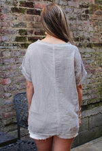 Load image into Gallery viewer, Marisima Solid Color Gauze Top in Silver
