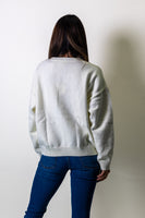 Le Lis Christmas Elf Retriever Graphic Sweater in White