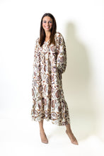 Load image into Gallery viewer, Umgee Floral Print Boho Maxi Dress in Ecru
