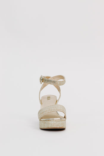 MIA 1976 "RENEE" Platform Heeled Sandal in Gold