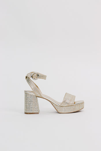 MIA 1976 "RENEE" Platform Heeled Sandal in Gold