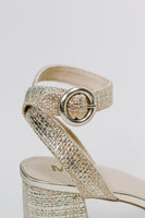 MIA 1976 "RENEE" Platform Heeled Sandal in Gold