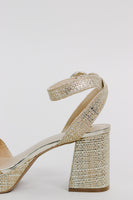 MIA 1976 "RENEE" Platform Heeled Sandal in Gold