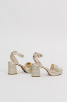 MIA 1976 "RENEE" Platform Heeled Sandal in Gold