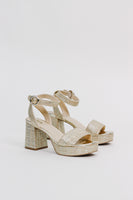MIA 1976 "RENEE" Platform Heeled Sandal in Gold