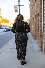 Load image into Gallery viewer, So Me Floral Print Wide Leg Jumpsuit in Black
