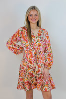 Jodifl Abstract Print Dress in Cream