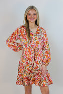 Jodifl Abstract Print Dress in Cream