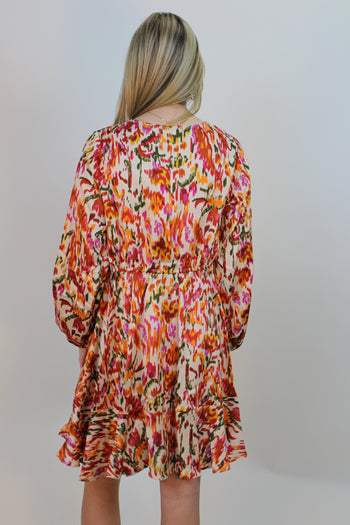 Jodifl Abstract Print Dress in Cream