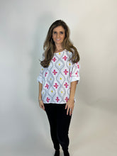 Load image into Gallery viewer, Yolly Mixed Print Cotton Top in White
