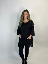 Load image into Gallery viewer, Beyond Capri The Perfect Linen Top in Black
