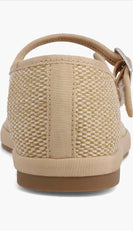 MIA 1976 "MONROE" Mary Jane Flat in Natural Raffia