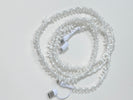 Erimish 6.6 Foot Beaded Phone Charger in Pearl Bow
