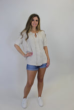 Load image into Gallery viewer, Easel Textured Ribbed Knit Top in Khaki
