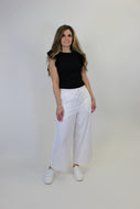 Easel Denim Mineral Washed Pants in White
