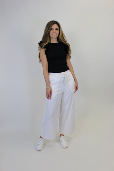 Easel Denim Mineral Washed Pants in White – June Adel