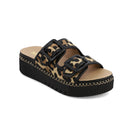 MIA 1976 "JIMENNA" Platform Sandal in Leopard Multi