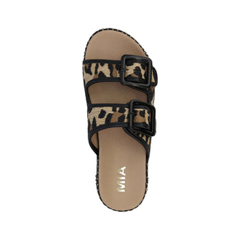 MIA 1976 "JIMENNA" Platform Sandal in Leopard Multi