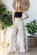 Load image into Gallery viewer, Oli &amp; Hali Layered Ruffle Patched Pants in Taupe Pants Oli &amp; Hali   
