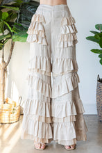 Load image into Gallery viewer, Oli &amp; Hali Layered Ruffle Patched Pants in Taupe Pants Oli &amp; Hali   
