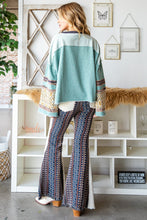 Load image into Gallery viewer, Oli &amp; Hali Mixed Fabric Sweater in Mint Sweaters Oli &amp; Hali   
