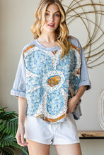 Load image into Gallery viewer, Oli &amp; Hali Front Daisy Patch Top in Blue Shirts &amp; Tops Oli &amp; Hali   
