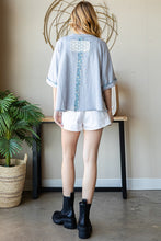 Load image into Gallery viewer, Oli &amp; Hali Front Daisy Patch Top in Blue Shirts &amp; Tops Oli &amp; Hali   
