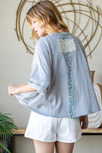 Load image into Gallery viewer, Oli &amp; Hali Front Daisy Patch Top in Blue Shirts &amp; Tops Oli &amp; Hali   
