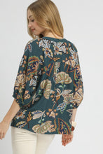 Load image into Gallery viewer, Umgee Boho Paisley Print Top in Teal
