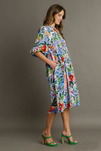 Load image into Gallery viewer, Umgee Floral Peasant Dress in Lavender Mix Dress Umgee   

