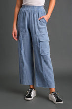 Load image into Gallery viewer, Umgee Mineral Washed Cargo Pants in Denim Pants Umgee   
