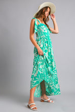 Load image into Gallery viewer, Umgee Tiered Maxi with Tie Sleeves in Jade Mix  Umgee   
