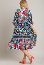 Load image into Gallery viewer, Umgee Mix &amp; Match Floral Print Maxi Dress in Navy Mix ON ORDER Dress Umgee   
