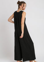 Load image into Gallery viewer, Umgee Textured Wide Leg Jumpsuit in Black Jumpsuit Umgee   
