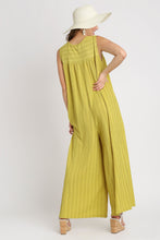 Load image into Gallery viewer, Umgee Textured Wide Leg Jumpsuit in Avacado Jumpsuit Umgee   
