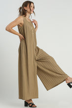 Load image into Gallery viewer, Umgee Textured Wide Leg Jumpsuit in Latte Jumpsuit Umgee   
