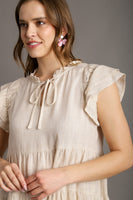Umgee Linen A-Line Dress in Oatmeal Dresses Umgee   