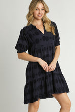 Load image into Gallery viewer, Umgee Swiss Dot Jacquard Short Dress in Navy ON ORDER Dresses Umgee   
