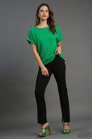 Umgee Textured Jacquard Top in Green ON ORDER Shirts & Tops Umgee   