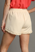 Load image into Gallery viewer, Umgee Textured Shorts with Pearl Details in Cream
