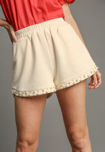 Load image into Gallery viewer, Umgee Textured Shorts with Pearl Details in Cream
