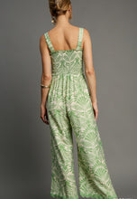 Load image into Gallery viewer, Umgee Abstract Print Jumpsuit in Sage Mix
