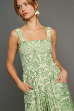 Load image into Gallery viewer, Umgee Abstract Print Jumpsuit in Sage Mix
