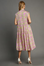 Load image into Gallery viewer, Umgee Floral Print Button Down Maxi Dress in Lavender Mix
